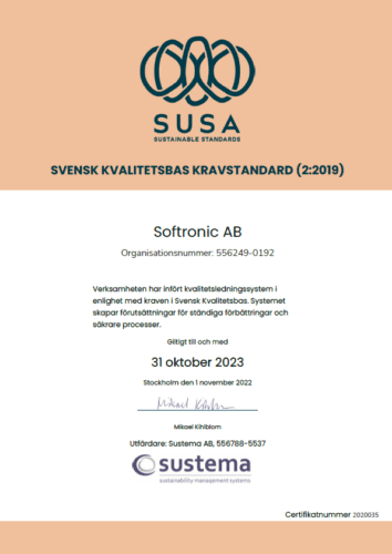 Kvalitetspolicy - svensk kvalitetsbas kravstandard